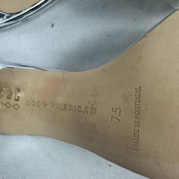 Good American Womens 7.5 Transparent Pointed-Toe Mule Heels - Picture 2 of 8